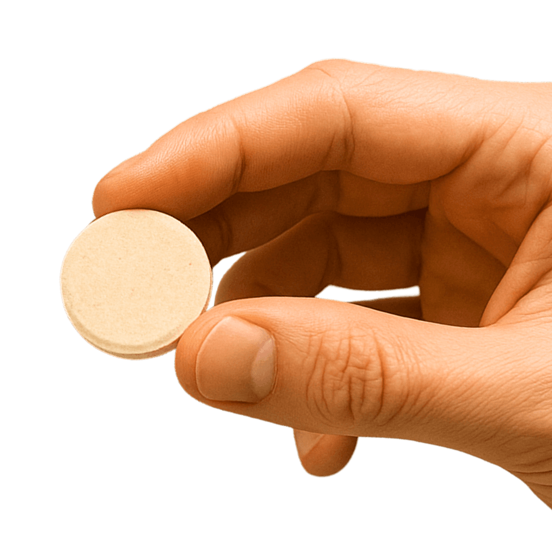 Hand holding Fuse tablet